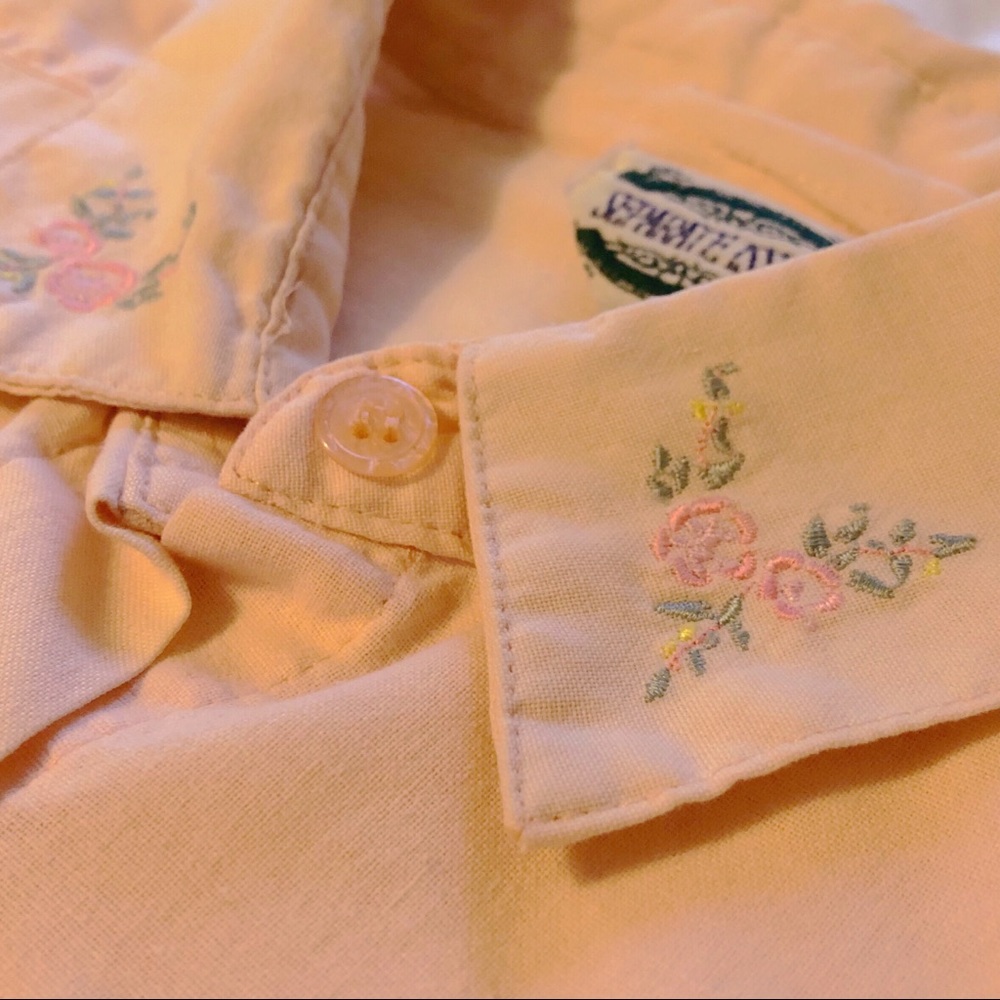 Vintage Peach Button-Up